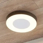 Au&szlig;enleuchte Lucande, Sora, Grau, f&uuml;r Terrasse, Metall, Modern - 3.5