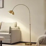 Stehleuchte Lindby, Lennart, Bronze / Altmessing, f&uuml;r Wohnzimmer, Metall, Modern -