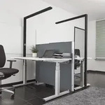 Stehleuchte Arcchio, Jolinda, dimmbar, Schwarz, f&uuml;r Arbeitszimmer / B&uuml;ro, Metall,