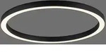 Deckenleuchte PURE, PURE Lines Round, dimmbar, Schwarz, f&uuml;r Wohnzimmer, Metall,