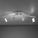 Deckenleuchte PURE, Mira, dimmbar, Metallisch, f&uuml;r Wohnzimmer, Metall, Modern...
