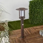 Au&szlig;enleuchte Lindby, Pavlos, Braun / Rost, f&uuml;r Terrasse, Metall, Landhaus /