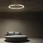 Deckenleuchte PURE, PURE Lines Round, dimmbar, Grau, f&uuml;r Wohnzimmer, Metall, Modern