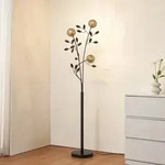 Stehleuchte Lucande, Evory, Schwarz, f&uuml;r Wohnzimmer, Metall, Florentiner - 160