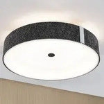 Deckenleuchte Paulmann, Malika, dimmbar, Schwarz, f&uuml;r Wohnzimmer, Stoff / Textil,