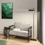 Stehleuchte Paulmann, Jagun, dimmbar, Schwarz, f&uuml;r Wohnzimmer, Stoff / Textil,