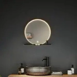 Spiegel Paulmann, Miro, Schwarz, f&uuml;r Badezimmer, Metall, Modern