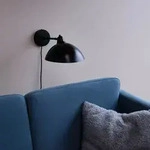 Wandleuchte Dyberg Larsen, Futura, Schwarz, f&uuml;r Wohnzimmer, Metall, Design - 25.6 -