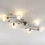 Deckenleuchte Lindby, Yannie, dimmbar, Metallisch, f&uuml;r Wohnzimmer, Metall, Antik -