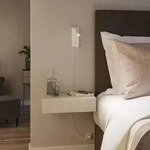 Wandleuchte Paulmann, Hulda USB, dimmbar, Wei&szlig;, f&uuml;r Schlafzimmer, Metall, Modern -