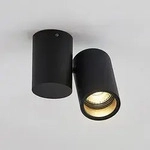 Deckenleuchte Arcchio, Gesina, dimmbar, Schwarz, f&uuml;r Wohnzimmer, Metall, Modern -