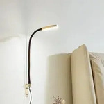 Wandleuchte Lindby, Flexola, dimmbar, Schwarz, f&uuml;r Schlafzimmer, Metall - 3.5 - 58