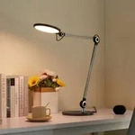 Tischleuchte Lindby, Nyxaris, dimmbar, Grau, f&uuml;r Arbeitszimmer / B&uuml;ro, Kunststoff,