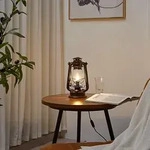 Tischleuchte Lindby, Raisa, Braun / Rost, f&uuml;r Wohnzimmer, Metall, Antik - 30