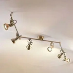 Deckenleuchte Lindby, PERSEAS, dimmbar, Bronze / Altmessing, f&uuml;r Wohnzimmer, Metall,