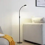 Stehleuchte Lindby, Maori, dimmbar, Schwarz, f&uuml;r Arbeitszimmer / B&uuml;ro, Metall,