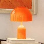 Au&szlig;enleuchte Tom Dixon, BELL PORTABLE, dimmbar, Rot, f&uuml;r Wohnzimmer, Kunststoff,