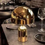 Au&szlig;enleuchte Tom Dixon, BELL PORTABLE, dimmbar, Gold / Messing, f&uuml;r Wohnzimmer,