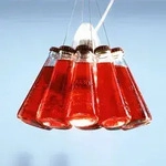 Pendelleuchte Ingo Maurer, Campari Light, dimmbar, Rot, f&uuml;r Wohnzimmer, Glas, Design