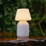 Au&szlig;enleuchte HAY, Apollo Portable, dimmbar, Wei&szlig;, f&uuml;r Wohnzimmer, Glas, Design -