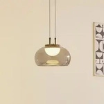 Pendelleuchte Lucande, Dain, Grau, f&uuml;r Esszimmer, Glas, Modern - 13