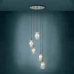 Pendelleuchte Stars of Light, Estanys, dimmbar, Schwarz, f&uuml;r Esszimmer, Glas, Modern