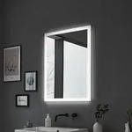 Spiegel Paulmann, Mirra, dimmbar, Wei&szlig;, f&uuml;r Badezimmer, Metall, Modern - 60 - 80