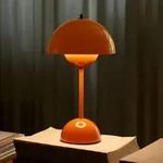 Tischleuchte &Tradition, Flowerpot VP9, dimmbar, Orange, f&uuml;r Wohnzimmer, Kunststoff,