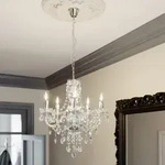 Modern Kronleuchter Lindby, Merida, dimmbar, Metallisch, f&uuml;r Wohnzimmer,...