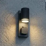 Au&szlig;enleuchte Lindby, Enerio, dimmbar, Schwarz, Aluminium, Modern - 8.2 - 22.8