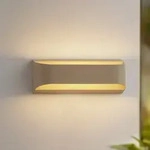 Au&szlig;enleuchte Lindby, Lenore, Beige, f&uuml;r Balkon, Aluminium, Modern - 36.5 -...