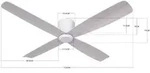 Fraser Deckenventilator wei&szlig;/eiche DC leise &Oslash; 132cm - Beacon Beacon Lighting,