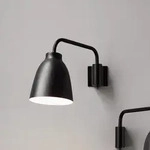 Wandleuchte FRITZ HANSEN, Caravaggio, dimmbar, Schwarz, f&uuml;r Wohnzimmer, Metall,