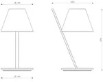 Tischleuchte Artemide, Schwarz, f&uuml;r Wohnzimmer, Aluminium - 25 - 19.3 - 37