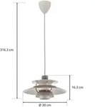 Pendelleuchte Louis Poulsen, PH 5 Mini, dimmbar, Grau, f&uuml;r Wohnzimmer, Metall,