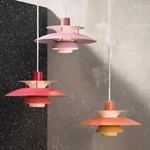 Pendelleuchte Louis Poulsen, PH 5 Mini, dimmbar, Rot, f&uuml;r Wohnzimmer, Metall, Design