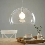 Pendelleuchte Kartell, FL/Y, dimmbar, Transparent, f&uuml;r Wohnzimmer, Kunststoff,