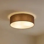Deckenleuchte Lindby, Sebatin, dimmbar, Braun / Rost, f&uuml;r Schlafzimmer, Stoff /