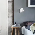 Wandleuchte Northern, Buddy wall, dimmbar, Wei&szlig;, f&uuml;r Wohnzimmer, Metall,