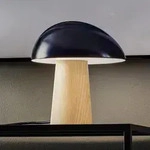 Tischleuchte FRITZ HANSEN, Night Owl, Blau, f&uuml;r Wohnzimmer, Holz, Design - 23.9