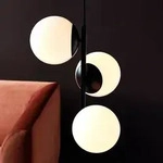 Pendelleuchte Nordlux, Lilly, dimmbar, Wei&szlig;, f&uuml;r Wohnzimmer, Glas, Skandinavisch -