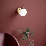 Wandleuchte Nordlux, Grant, Gold / Messing, f&uuml;r Wohnzimmer, Glas - 16.4