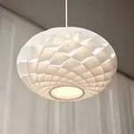 Pendelleuchte Louis Poulsen, Patera Oval, dimmbar, Wei&szlig;, f&uuml;r Wohnzimmer,