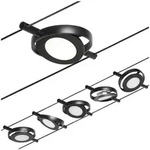 Deckenleuchte Paulmann, Wire RoundMac, Schwarz, f&uuml;r Flurbereich, Metall, Modern -