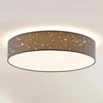 Deckenleuchte Lindby, Ellamina, dimmbar, Schwarz, f&uuml;r Wohnzimmer, Stoff /...