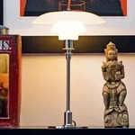 Tischleuchte Louis Poulsen, PH 2/1, Wei&szlig;, f&uuml;r Wohnzimmer, Metall, Design - 35.5