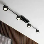 Deckenleuchte Nordlux, Clyde, dimmbar, Schwarz, f&uuml;r Wohnzimmer, Metall, Modern - 115