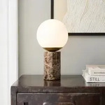 Tischleuchte Nordlux, Lilly Marble, Braun / Rost, f&uuml;r Wohnzimmer, Stein - 28.5