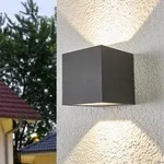 Au&szlig;enleuchte Lucande, Merjem, Grau, f&uuml;r Balkon, Aluminium, Modern - 10 - 10