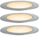 Spotlight Paulmann, LED-Bodeneinbauleuchte Set, dimmbar, Grau, Metall, Modern